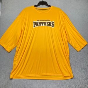 Ohio Dominican University Panther T Shirt Big Mens 4X Yellow Short Sleeve STAINS